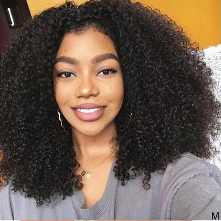 ailuxyhair-fr AILUXY 13x4 Lace Kinky Bouclé Perruque Couleur Naturelle 200% Densité