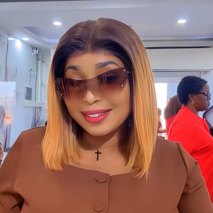 ailuxyhair-fr AILUXY 2x6 Lisse Bob Perruque 100% Cheveux Humains 2.0 Couleur Tendance 4T27