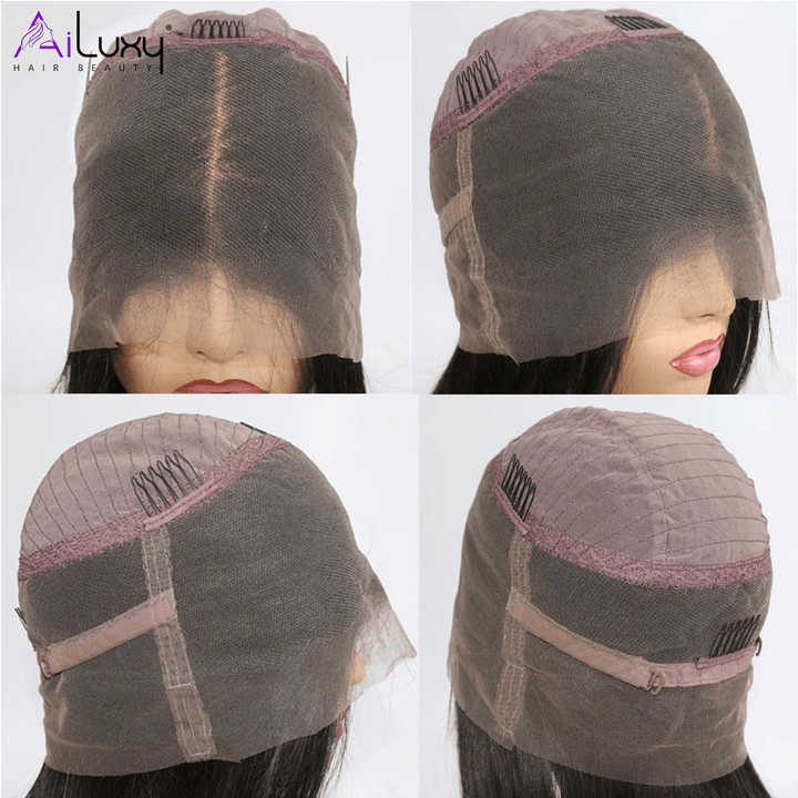 ailuxyhair-fr AILUXY 360 Lace Frontal Perruque Natural Wave Longue Noir 100% cheveux humains