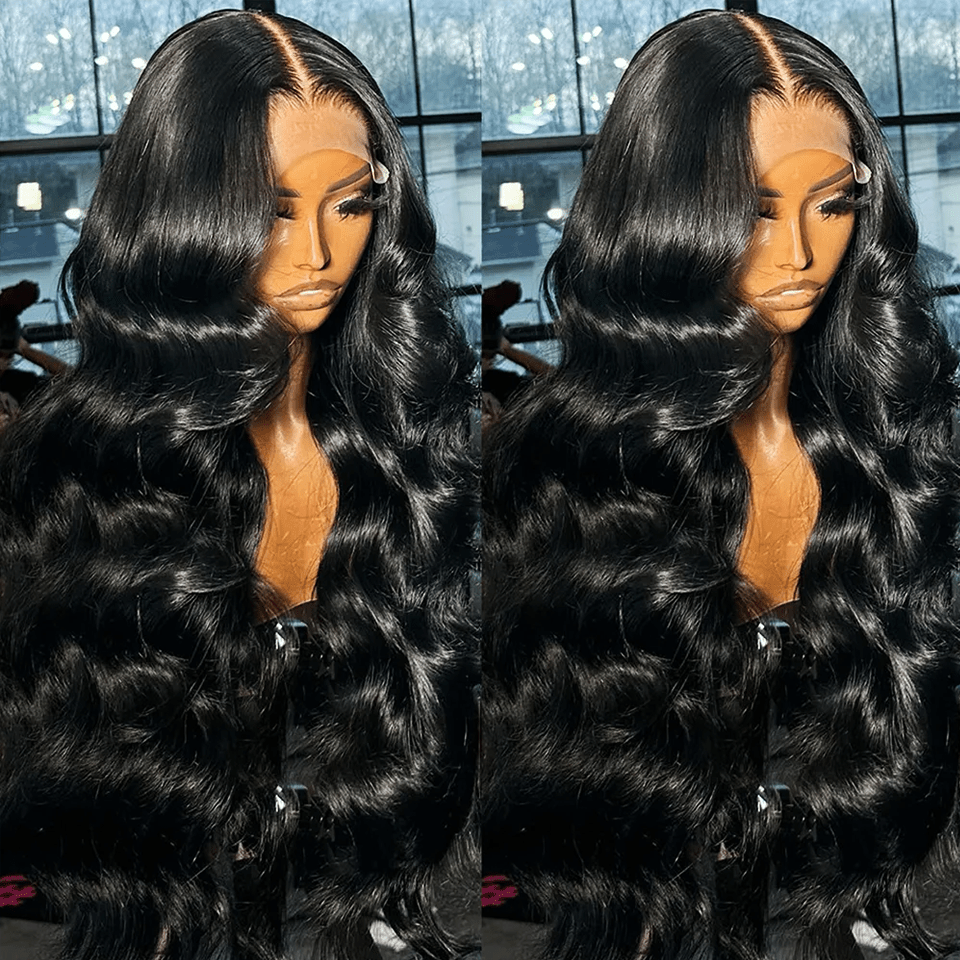 ailuxyhair-fr AILUXY 4x4 Lace Body Wave Longue Noir Perruque 200% densité  100% Cheveux Humains Je voudrais comme sur la vidéo 2 - 3 jours reçus+Un beau cadeau