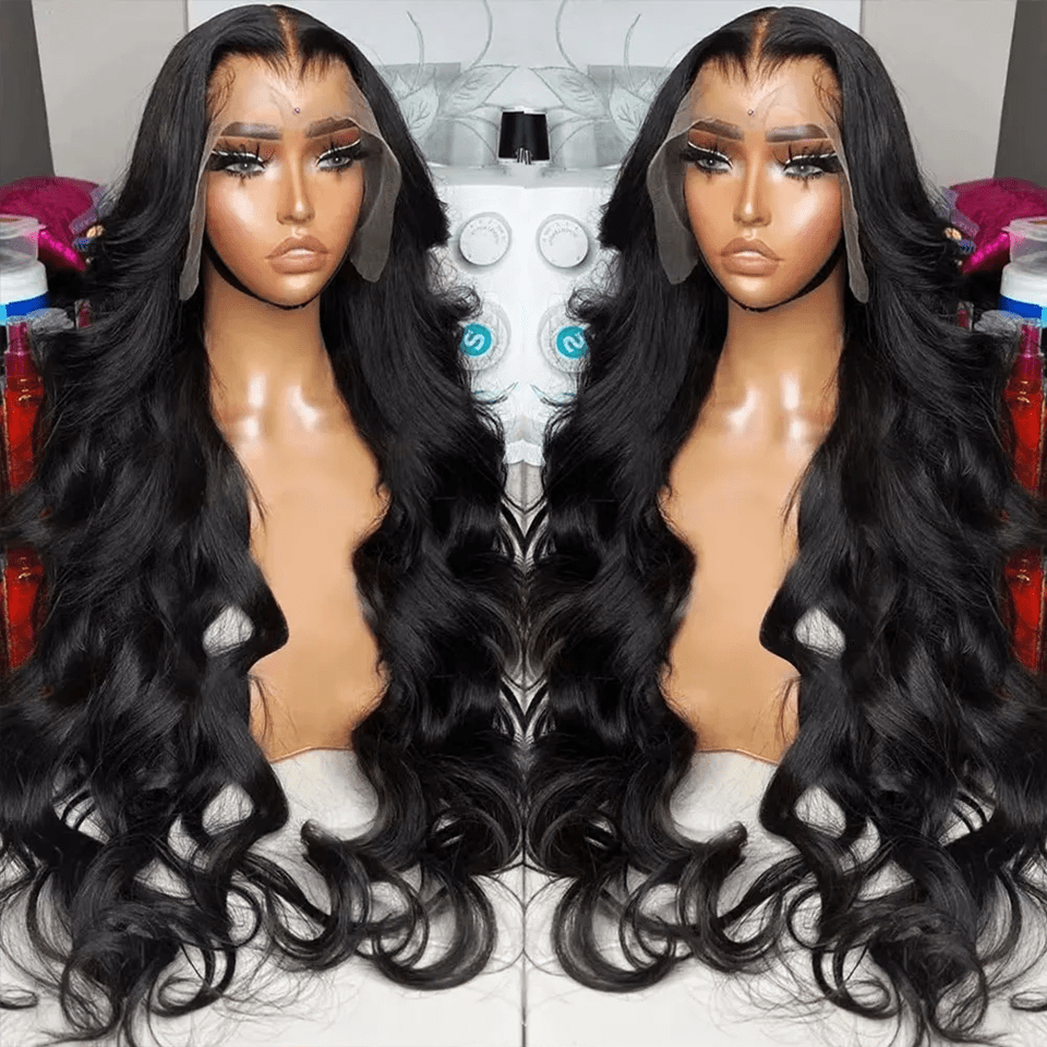ailuxyhair-fr AILUXY 4x4 Lace Body Wave Longue Noir Perruque 200% densité  100% Cheveux Humains Je voudrais comme sur la vidéo 2 - 3 jours reçus+Un beau cadeau