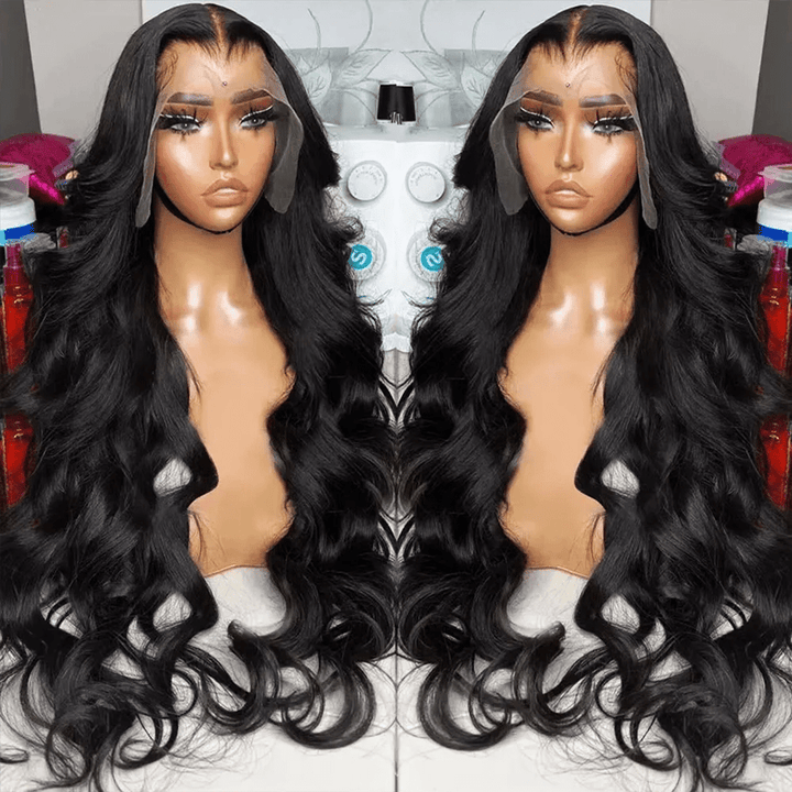 ailuxyhair-fr AILUXY 4x4 Lace Body Wave Longue Noir Perruque 200% densité  100% Cheveux Humains Je voudrais comme sur la vidéo 2 - 3 jours reçus+Un beau cadeau