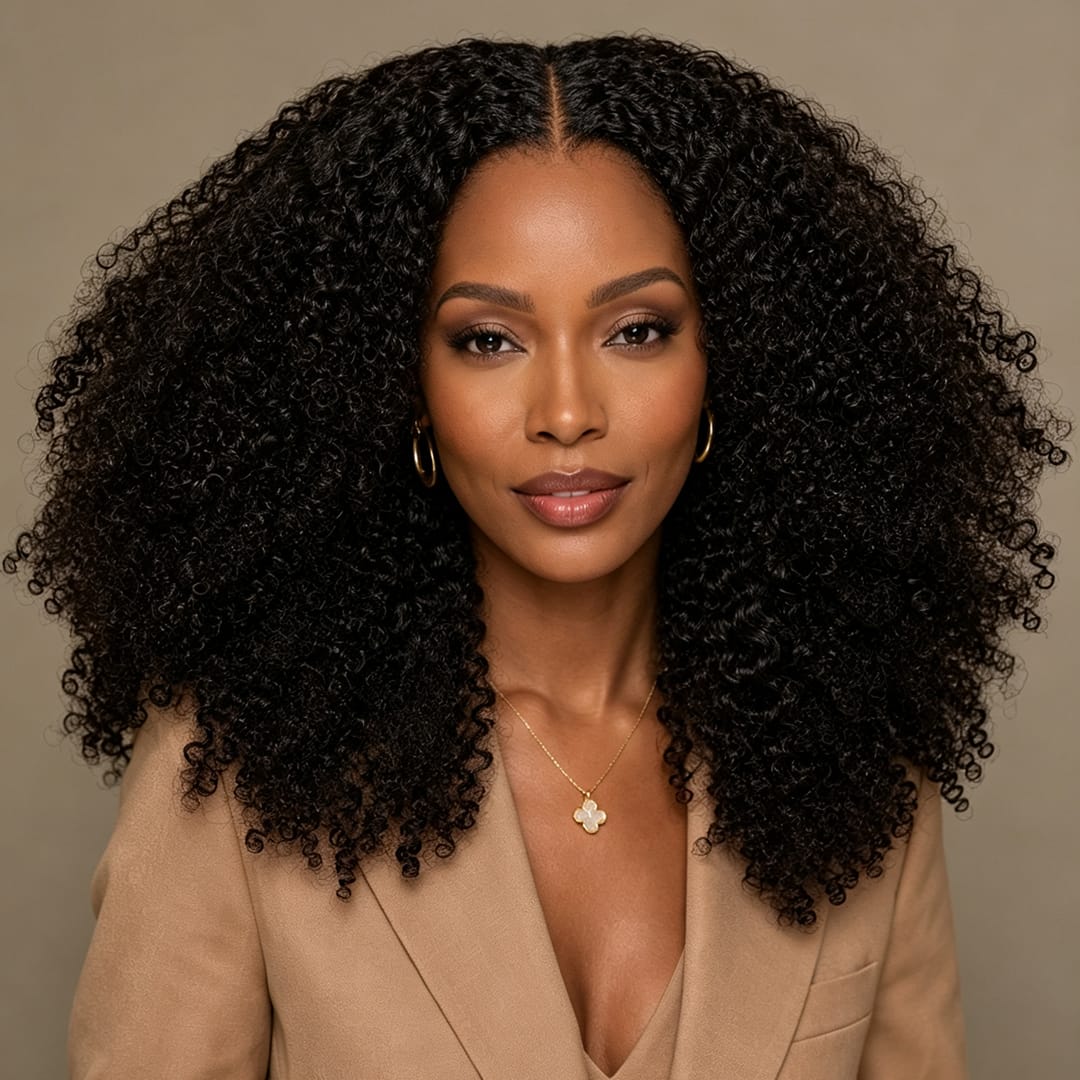 ailuxyhair-fr AILUXY  4x4 Lace Closure Perruque Bob Perruque Afro Curly Noir 100% Cheveux Humains