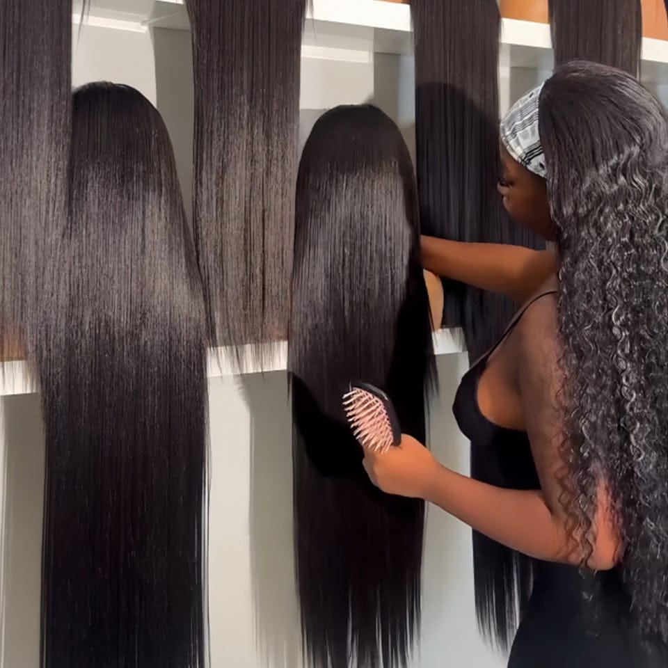 ailuxyhair-fr AILUXY 4x4 Lace closure Perruque Lisse Longue Noir 100% Cheveux Humains BLACK FRIDAY vente flash