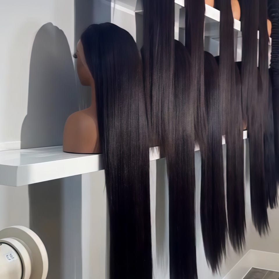 ailuxyhair-fr AILUXY 4x4 Lace closure Perruque Lisse Longue Noir 100% Cheveux Humains BLACK FRIDAY vente flash