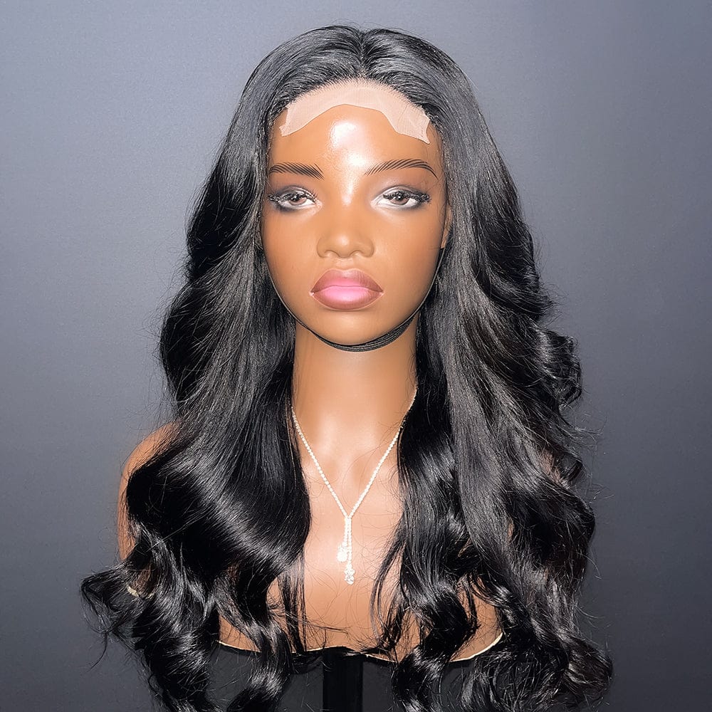 ailuxyhair-fr AILUXY 4x4 Lace Closure Perruque Longue body wavy Noir 100% Cheveux Humains