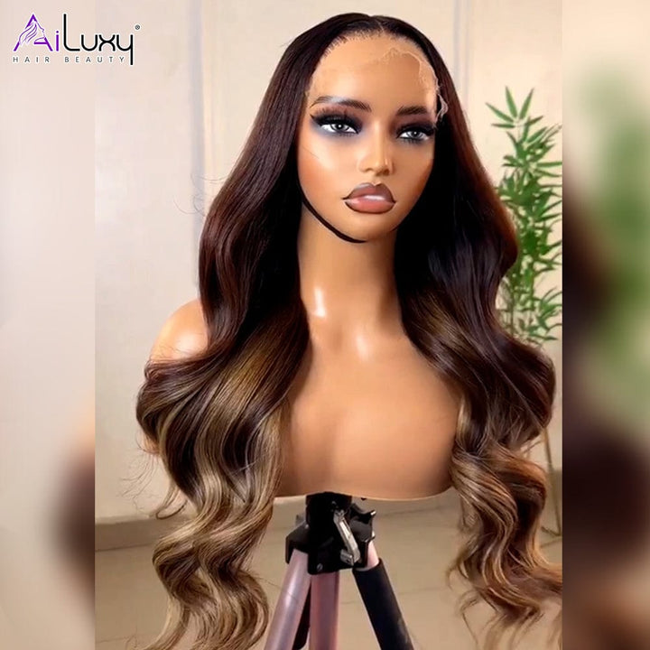 ailuxyhair-fr AILUXY 4x4 Lace closure Perruque super belle 200% densité perruque Tulipes femme  100% Cheveux Humains comme sur la vidéo 2 - 3 jours reçus+Un beau cadeau