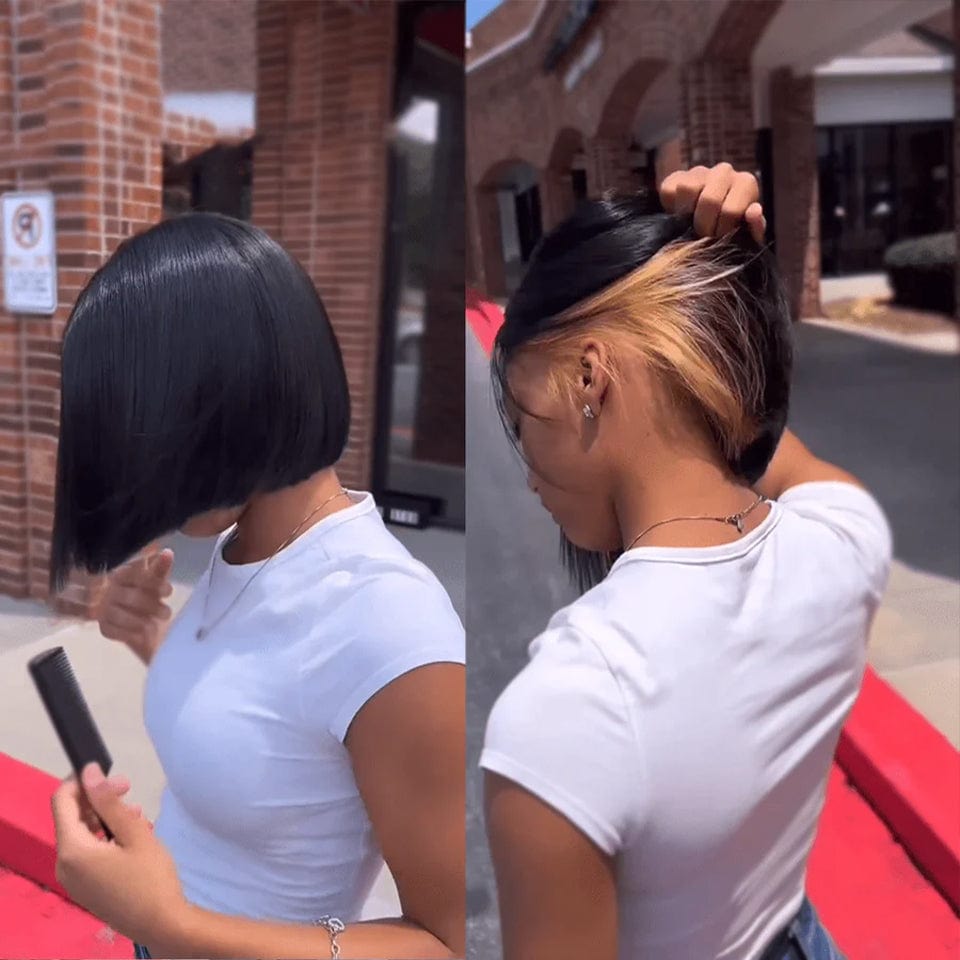 ailuxyhair-fr AILUXY 4x4 Lace Perruque Lisse Bob highlight