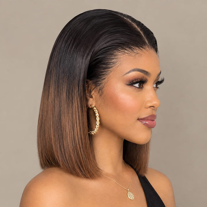 ailuxyhair-fr AILUXY 4x4 Lace Perruque Lisse Bob Perruque Courte 200% densité 100% cheveux humains comme sur la vidéo 2 - 3 jours reçus
