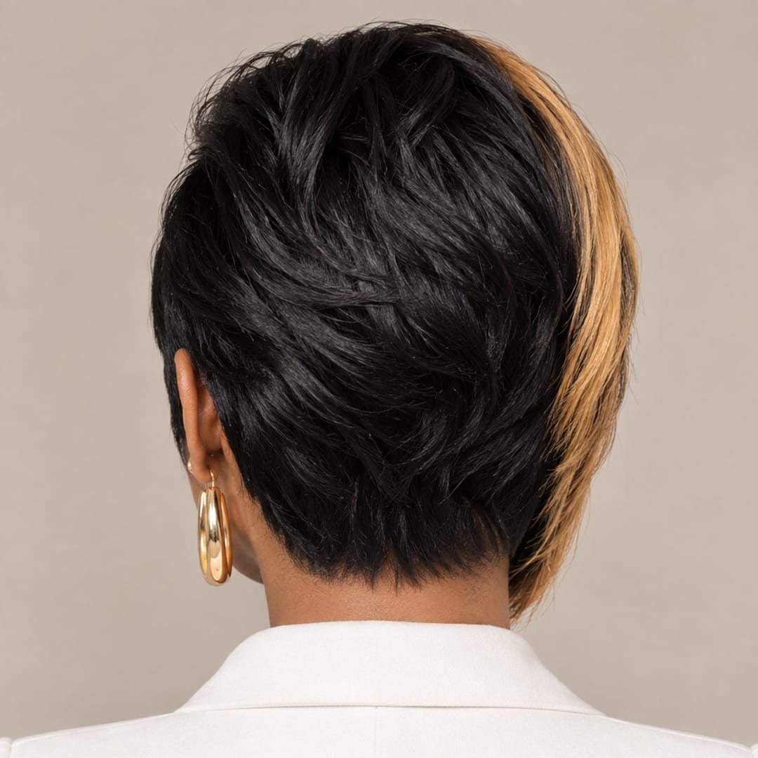 ailuxyhair-fr AILUXY 4x4 Lisse Courte Perruque Robin 100% Cheveux Humains 100% Cheveux Humains comme sur la vidéo 2 - 3 jours reçus+Un beau cadeau