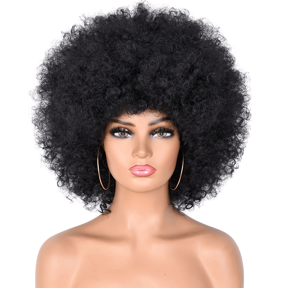 ailuxyhair-fr AILUXY Afro Curl Noir Courte Perruque 100% Cheveux Humains