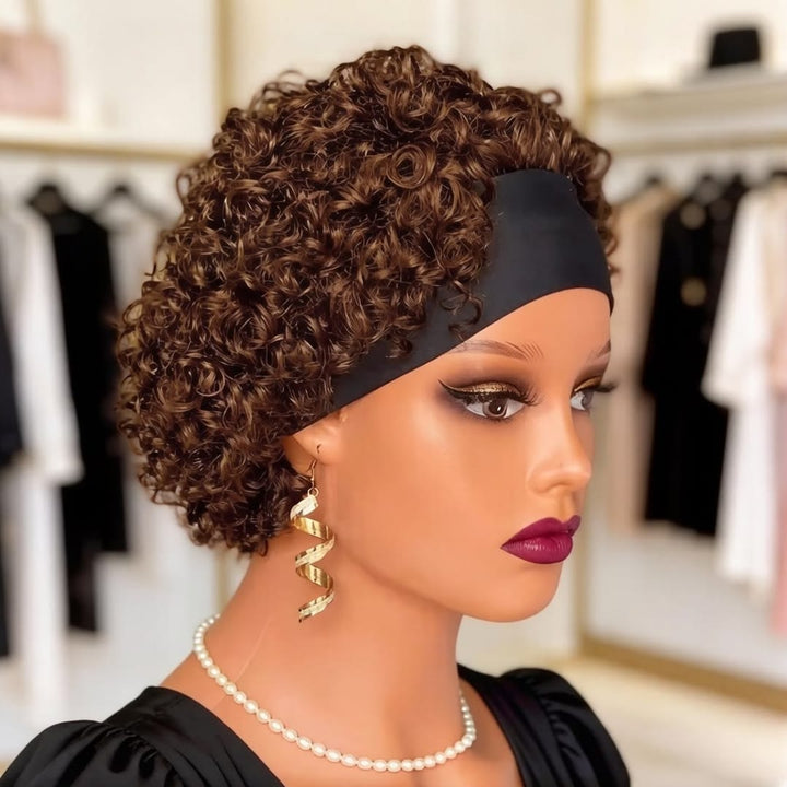 ailuxyhair-fr AILUXY Boucles Noires Courtes Bandeau Perruque Sans Colle Ni Clips