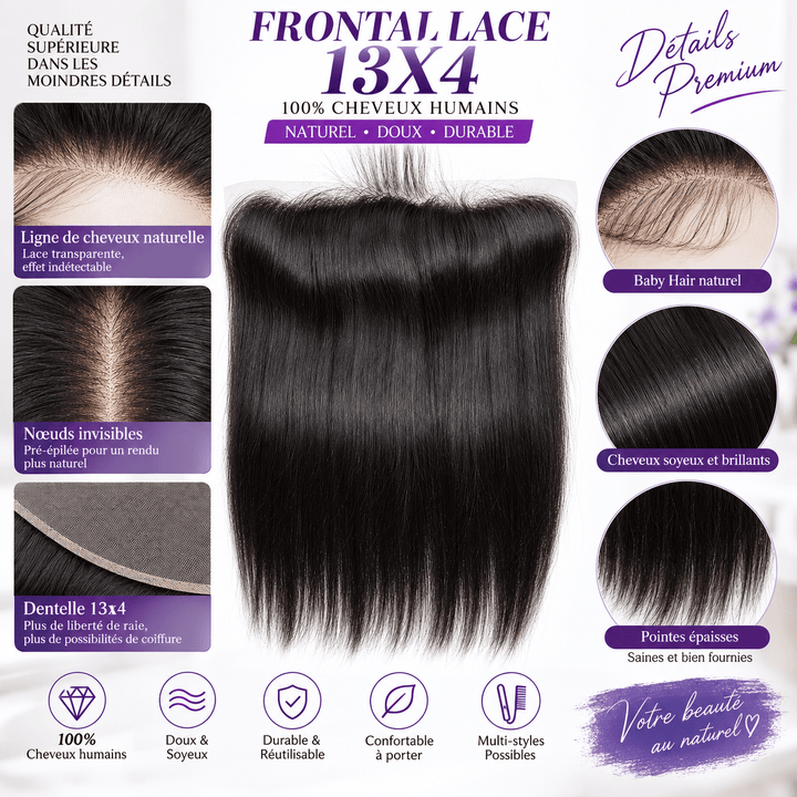 ailuxyhair-fr AILUXY Cheveux 13x4/13x6 HD Lace Frontal Lisse Dentelle Invisible 100% Cheveux Humains