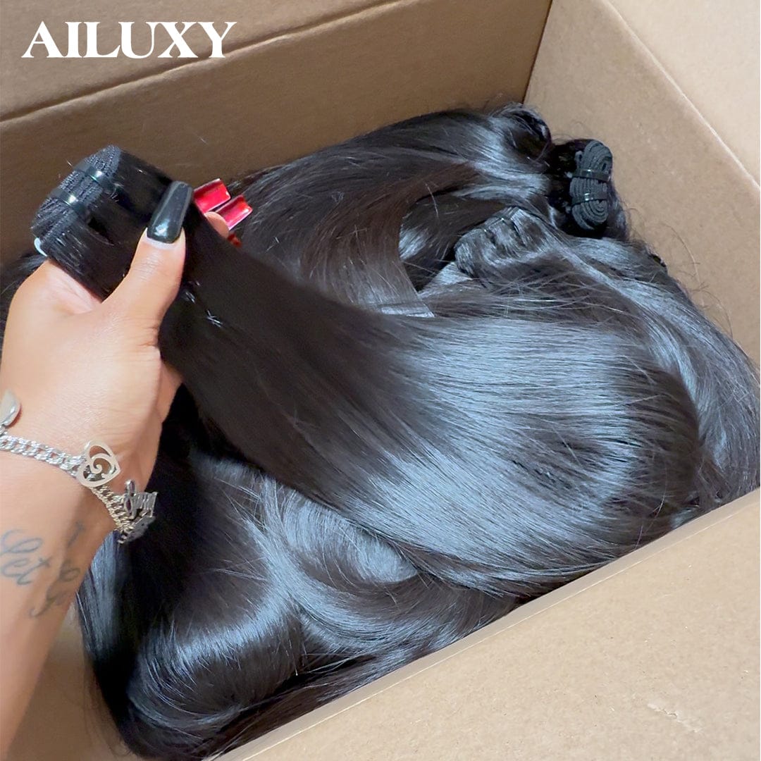 ailuxyhair-fr AILUXY Cheveux bruts vietnamiens naturels - Extension lisse résistante et douce