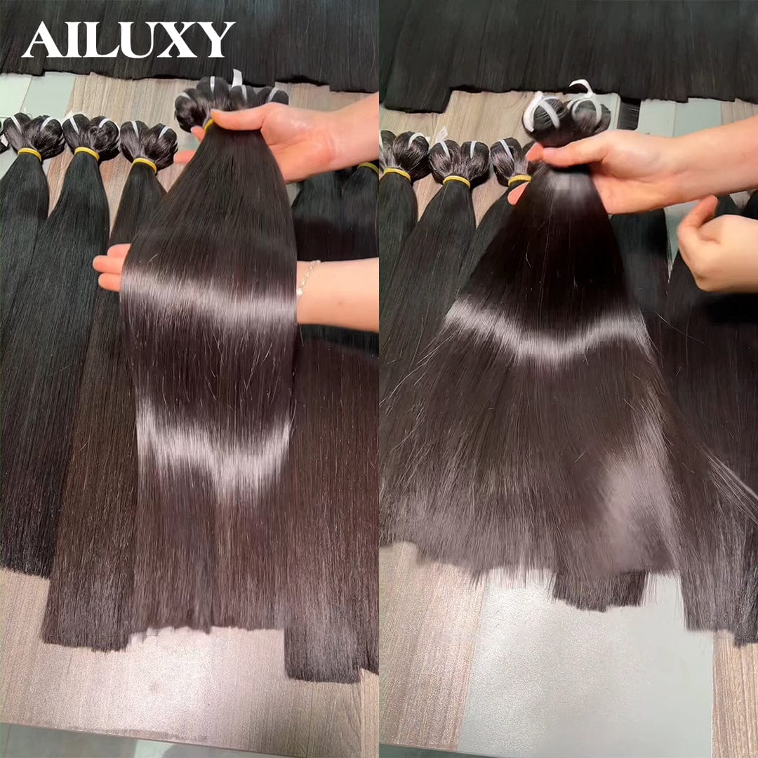ailuxyhair-fr AILUXY Extension de cheveux vietnamiens vierges - Texture lisse et brillante pour un look naturel