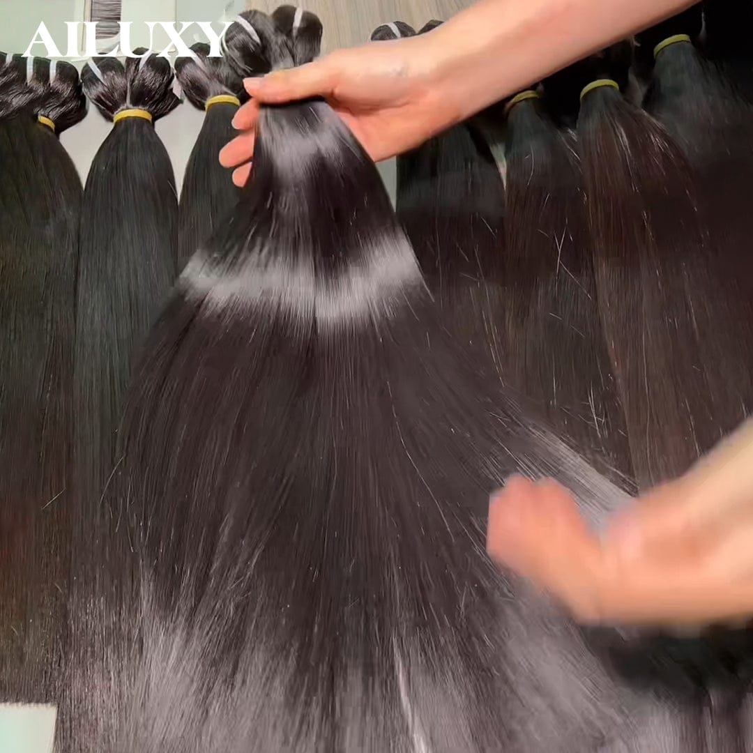 ailuxyhair-fr AILUXY Extension de cheveux vietnamiens vierges - Texture lisse et brillante pour un look naturel