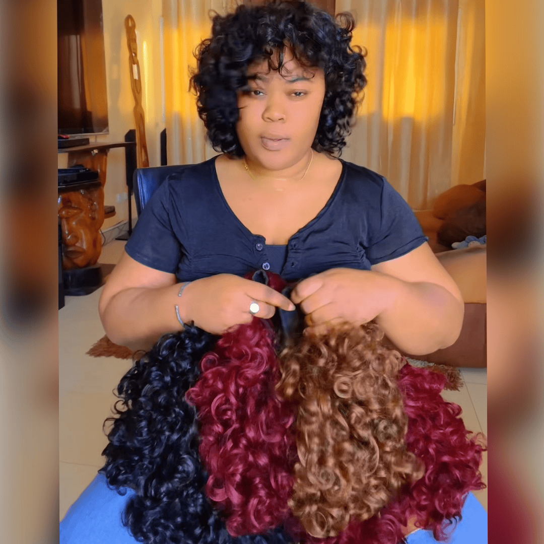 ailuxyhair-fr AILUXY Frange Bob Perruque En Couleur Rouleau de vague