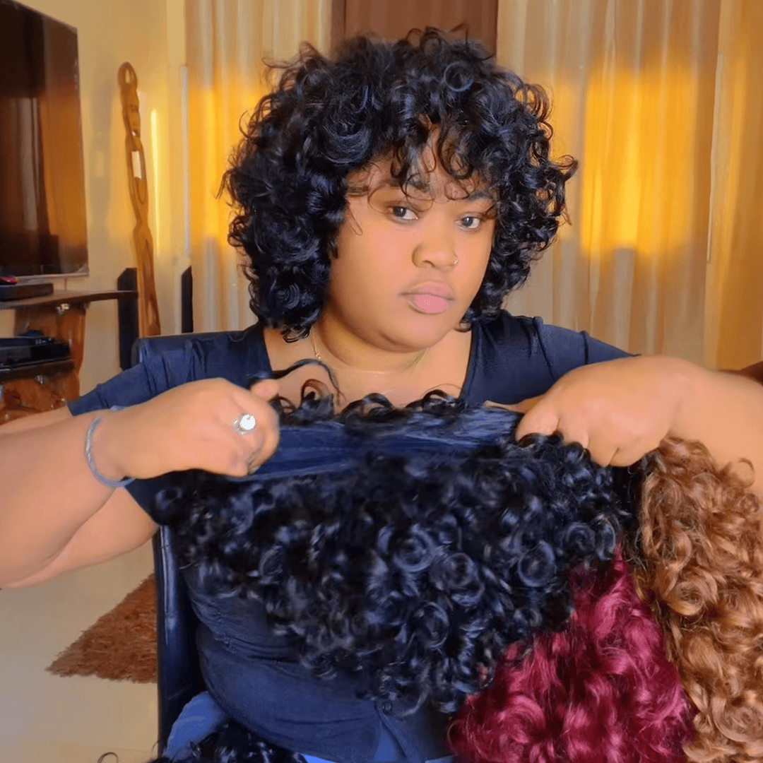 ailuxyhair-fr AILUXY Frange Bob Perruque En Couleur Rouleau de vague