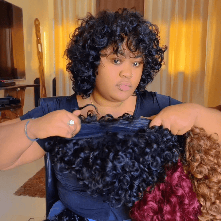ailuxyhair-fr AILUXY Frange Bob Perruque En Couleur Rouleau de vague