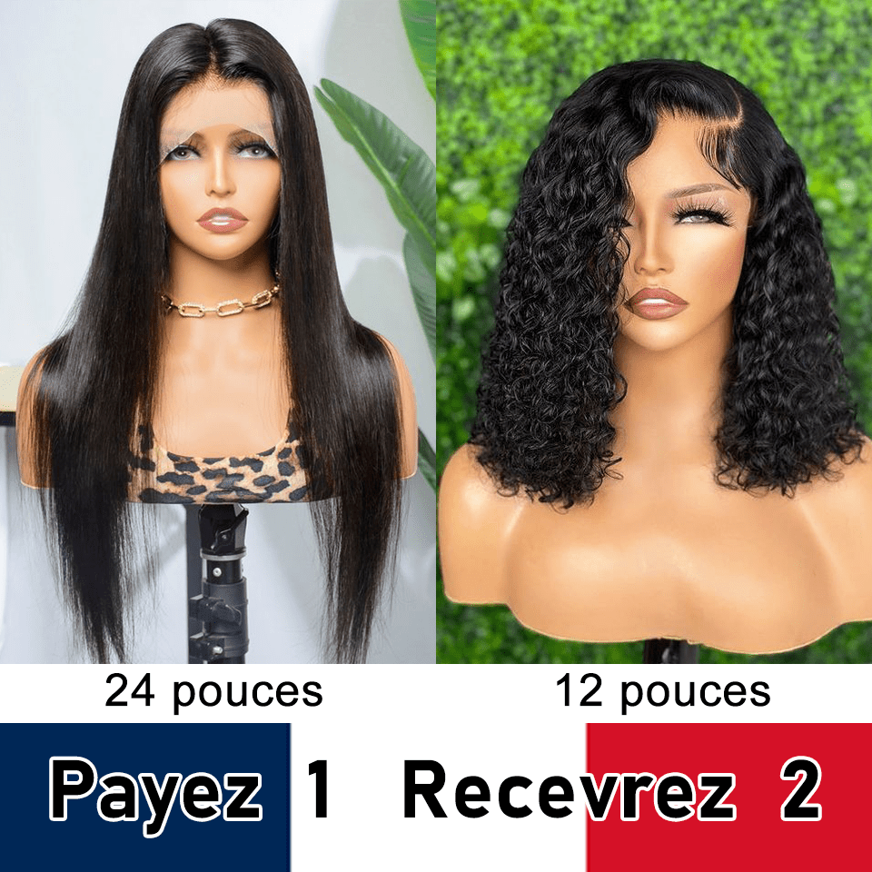 ailuxyhair-fr AILUXY HAIR FR Perruque Vente En Gros Numéro 12(Lisse: 4x4 Lace /Curly :13x4 Lace)