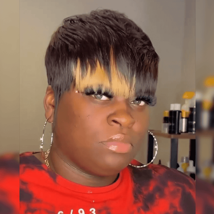 ailuxyhair-fr AILUXY Lisse Courte couleur chocolat Perruque 100% Cheveux Humains comme sur la vidéo 2 - 3 jours reçus+Un beau cadeau
