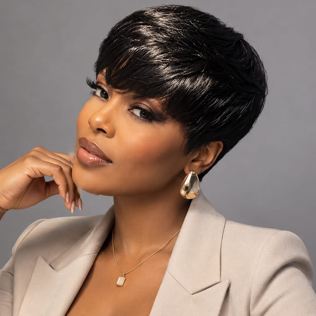 ailuxyhair-fr AILUXY Lisse LALA Courte  Perruque 100% Cheveux Humains