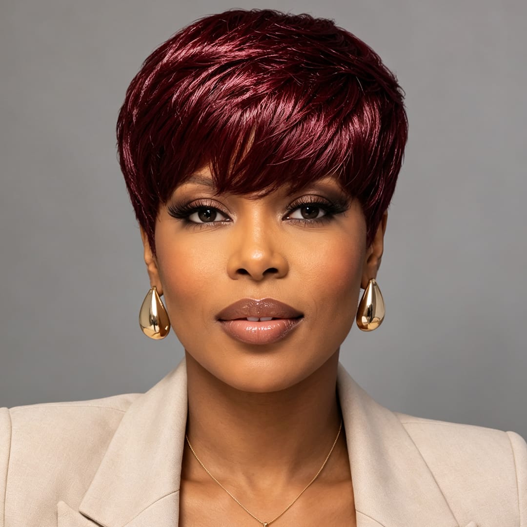 ailuxyhair-fr AILUXY Lisse LALA Courte  Perruque 100% Cheveux Humains