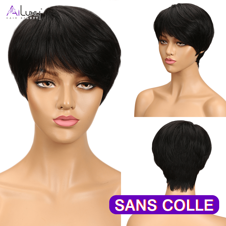 ailuxyhair-fr AILUXY Lisse Perruque 100% Cheveux Humains