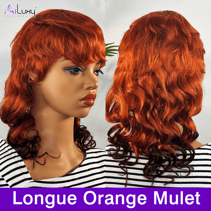 ailuxyhair-fr AILUXY Lisse Perruque 100% Cheveux Humains Perruque Rouge Barbie comme sur la vidéo