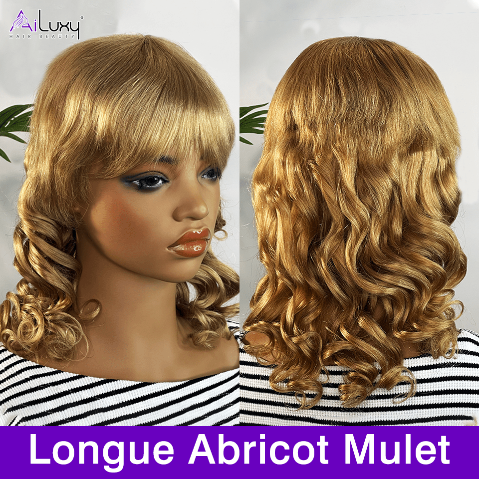 ailuxyhair-fr AILUXY Lisse Perruque 100% Cheveux Humains Perruque Rouge Barbie comme sur la vidéo