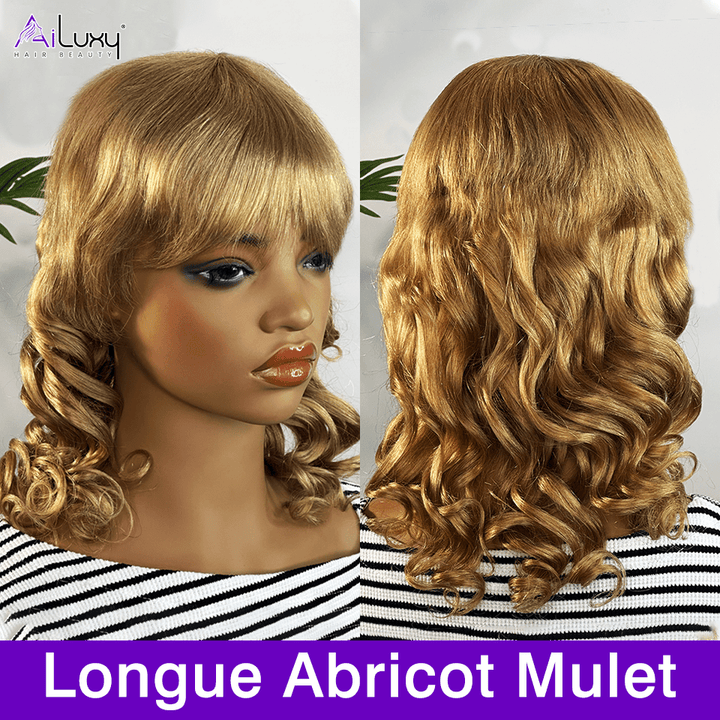 ailuxyhair-fr AILUXY Lisse Perruque 100% Cheveux Humains Perruque Rouge Barbie comme sur la vidéo