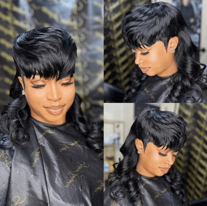 ailuxyhair-fr AILUXY Longue 99J Mulet Perruque 100% Cheveux Humains comme sur la vidéo