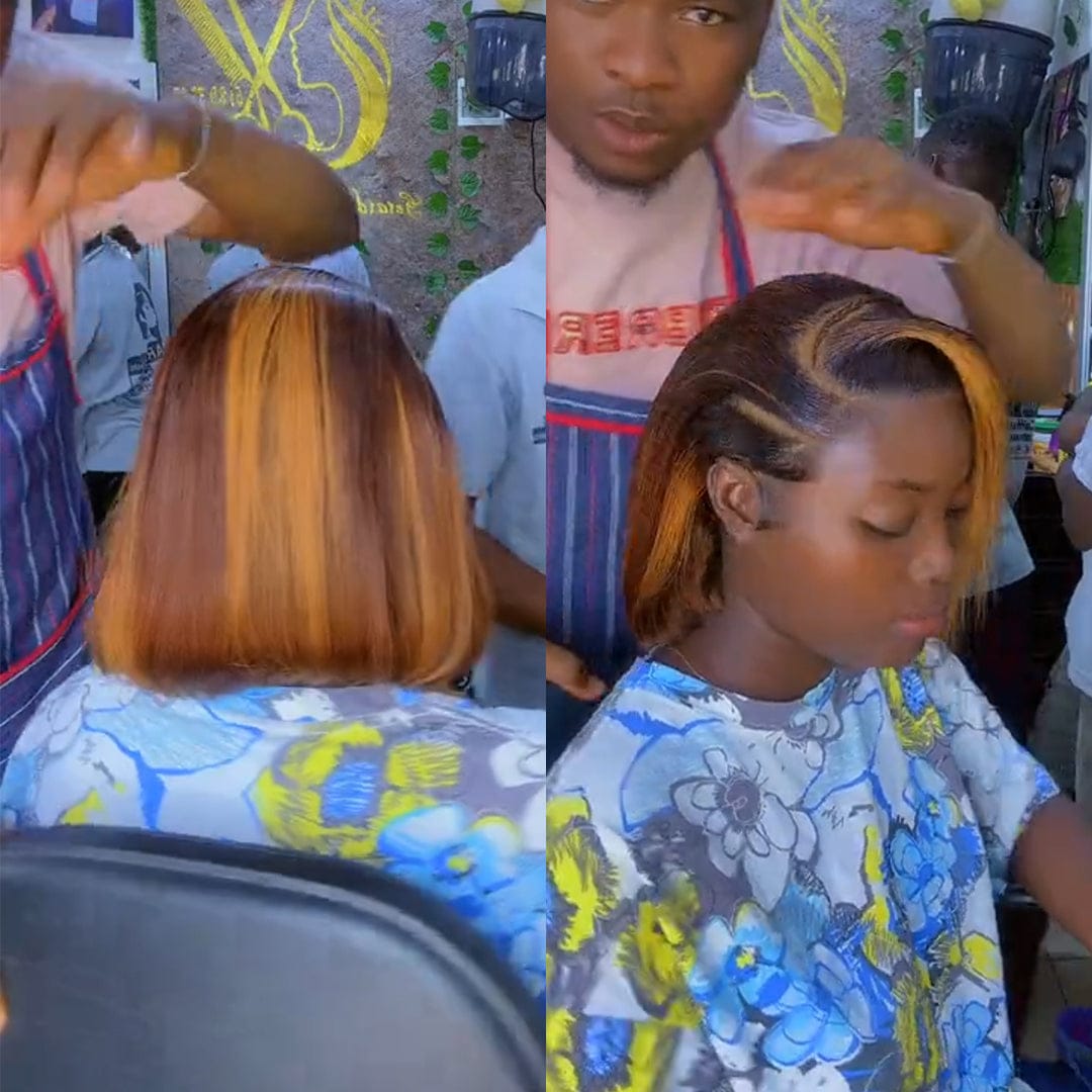 ailuxyhair-fr AILUXY Perruque 13x4 Brésilienne Lisse Couleur Ombré Marron