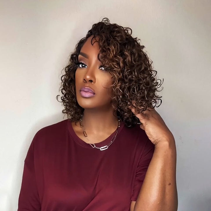 ailuxyhair-fr AILUXY Perruque 13x4 Lace Closure Perruque BOB Curly 200% densité 100% Cheveux humains