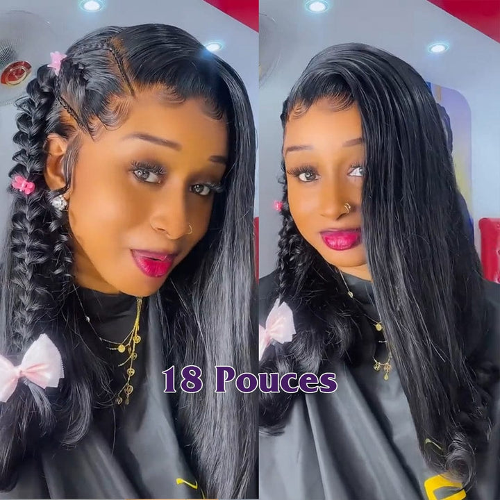 ailuxyhair-fr AILUXY Perruque 13x4 Lace Frontal Cheveux 100% naturels, rendu identique à la photo, avec un style tressé charmant
