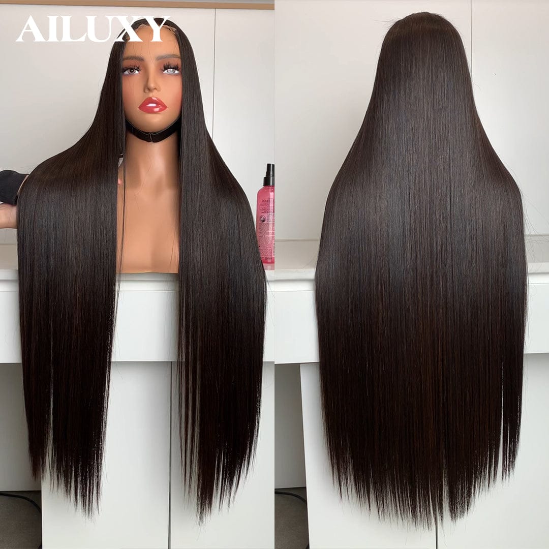 ailuxyhair-fr AILUXY Perruque 4x4 Lace Front Cheveux Humains Lisses Longue et Élégante
