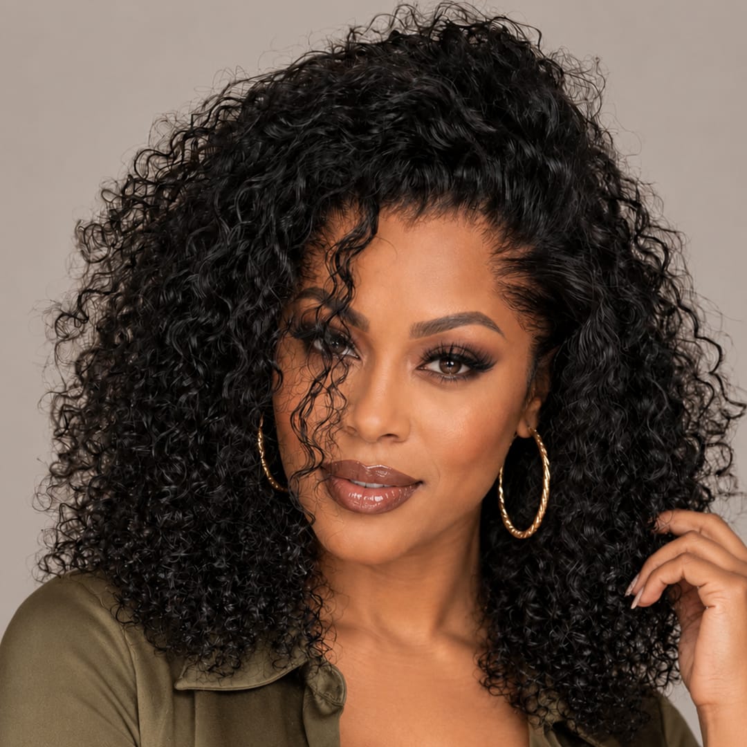 ailuxyhair-fr AILUXY Perruque Afro Bouclée Noire Grand Volume, Boucles Serrées Look Très Naturel