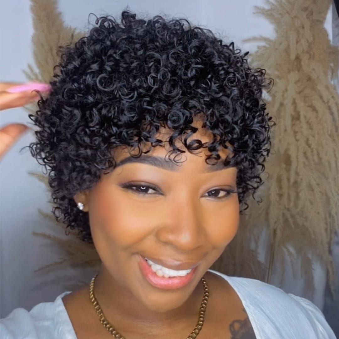 ailuxyhair-fr AILUXY Perruque Afro Courte, Boucles Souples, Rendu Naturel Sans Coiffage Compliqué