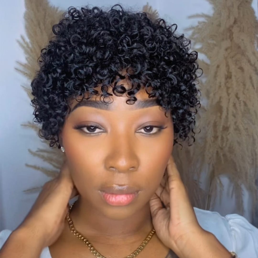 ailuxyhair-fr AILUXY Perruque Afro Courte, Boucles Souples, Rendu Naturel Sans Coiffage Compliqué