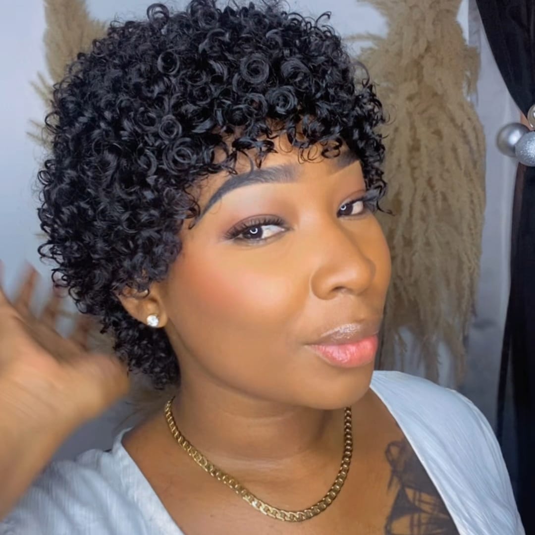 ailuxyhair-fr AILUXY Perruque Afro Courte, Boucles Souples, Rendu Naturel Sans Coiffage Compliqué
