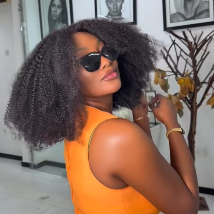 ailuxyhair-fr AILUXY Perruque afro Curly 250%dedensite 4x4 lace Design unique 100% Cheveux Humains qualité supérieure, avec une dentelle HD presque invisible.