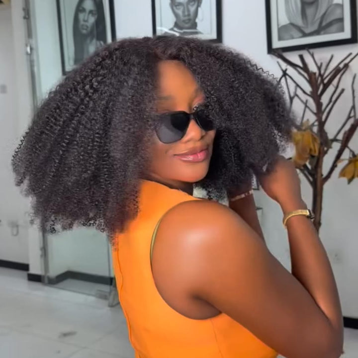 ailuxyhair-fr AILUXY Perruque afro Curly 250%dedensite 4x4 lace Design unique 100% Cheveux Humains qualité supérieure, avec une dentelle HD presque invisible.