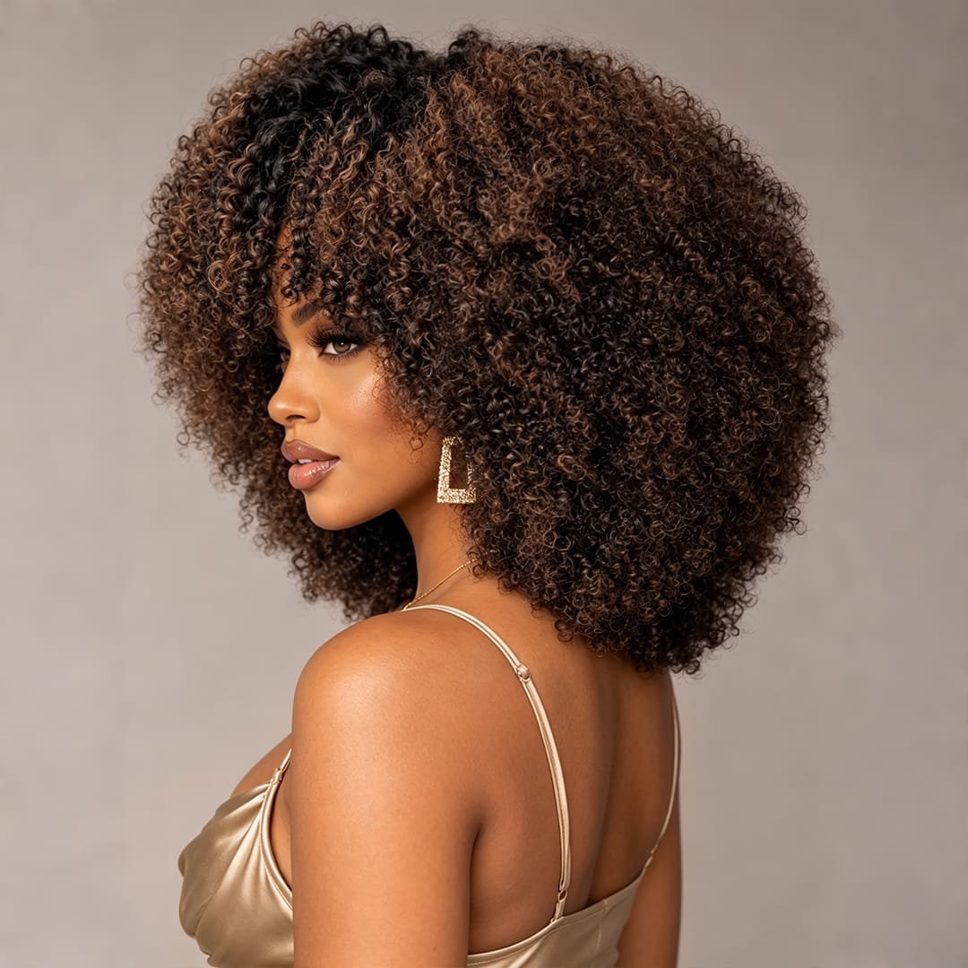 ailuxyhair-fr AILUXY Perruque afro Curly 300%dedensite 2x6 lace Design unique 100% Cheveux Humains
