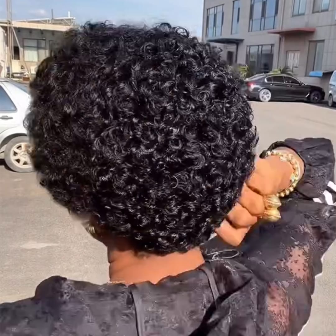 ailuxyhair-fr AILUXY Perruque Afro Curly Avec 13x4 Dentelle  100% Cheveux Humains Idéale Pour Quoditienne | Identique à la photo
