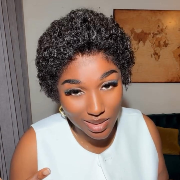 ailuxyhair-fr AILUXY Perruque Afro Curly Avec 13x4 Dentelle  100% Cheveux Humains Sans colle Idéale Pour Quoditienne | Identique à la photo
