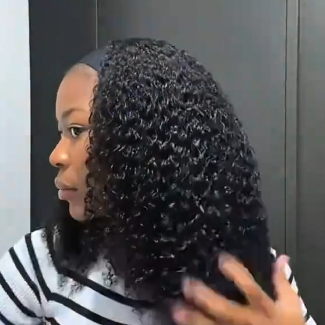 ailuxyhair-fr AILUXY Perruque Bandeau courte à petits bouclés – Look naturel et volumineux, légère et sans chaleur pour l'été
