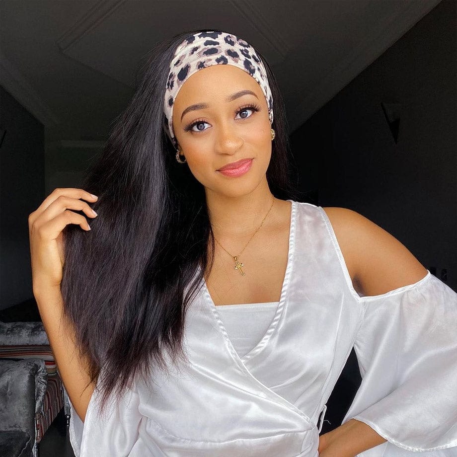 ailuxyhair-fr AILUXY Perruque Bandeau Lisse Longue Noir Perruque 100% Cheveux Humains