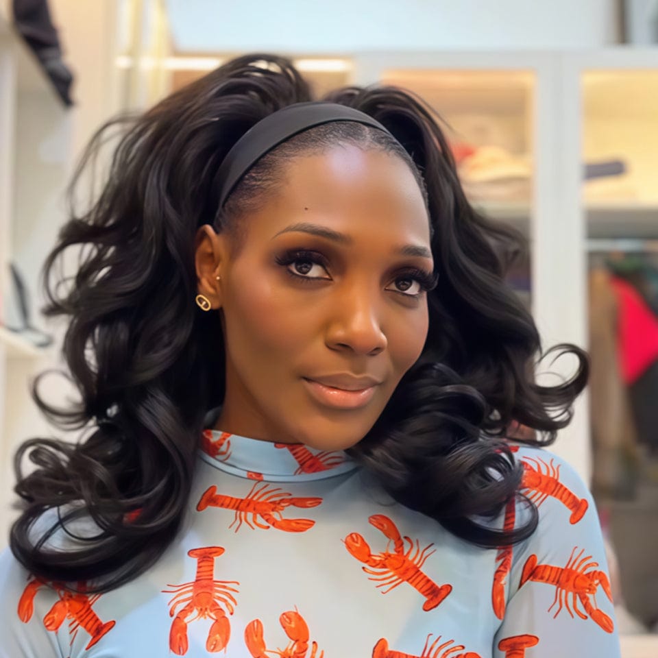 ailuxyhair-fr AILUXY Perruque Bandeau Natural Wavy Identique à l'image Légereté et Naturalité