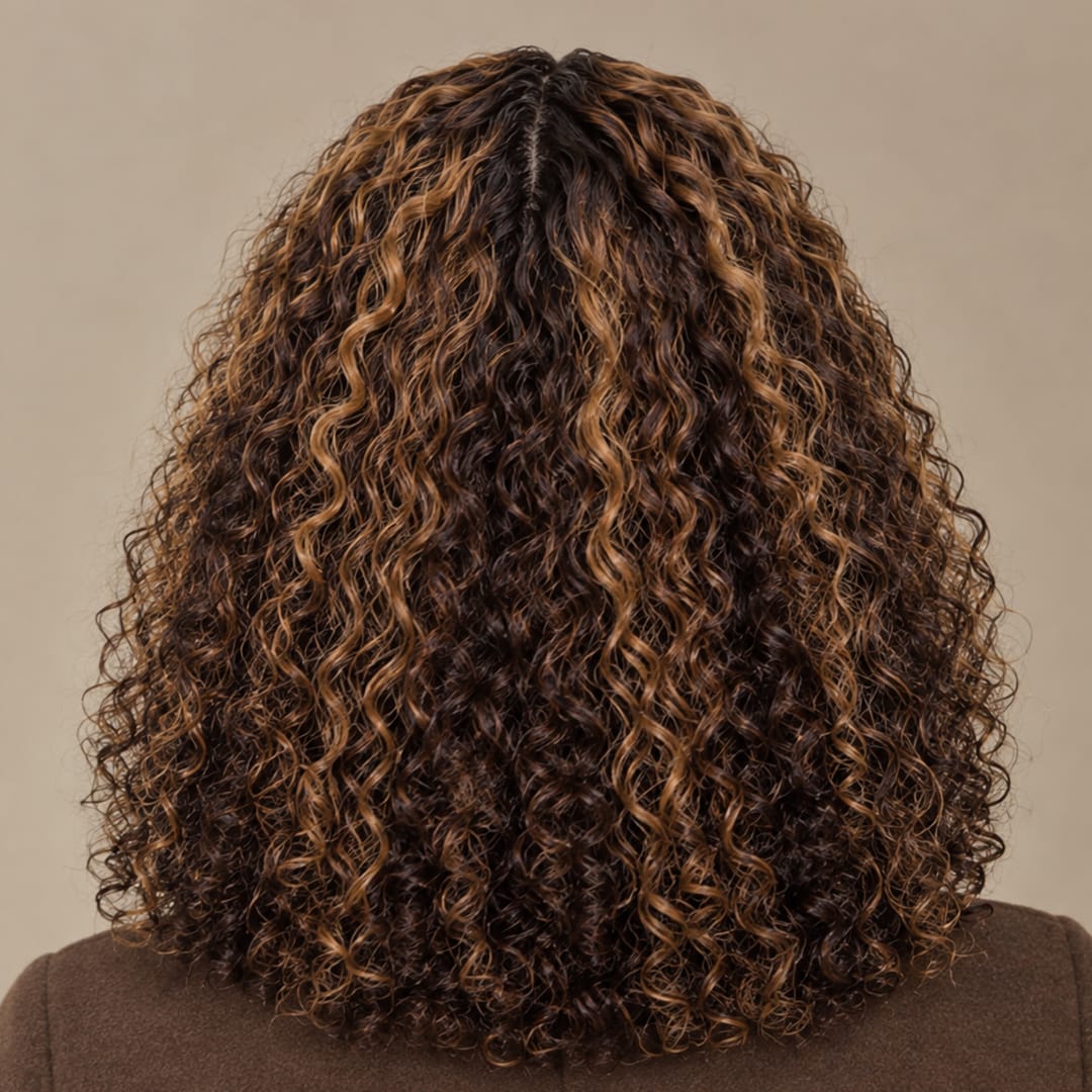 ailuxyhair-fr AILUXY Perruque Bob 4x4 en dentelle couleur brun miel #4/27 | Look naturel et élégant