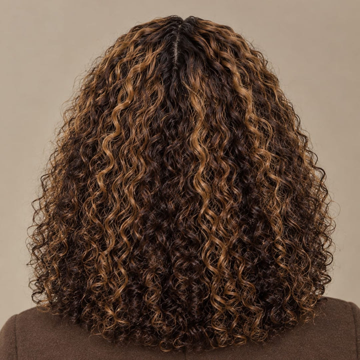 ailuxyhair-fr AILUXY Perruque Bob 4x4 en dentelle couleur brun miel #4/27 | Look naturel et élégant